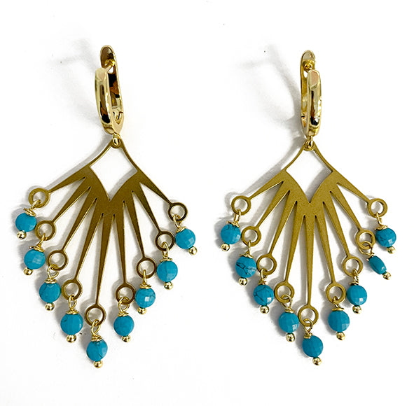 ART DECO EARRINGS WITH TURQUOISE