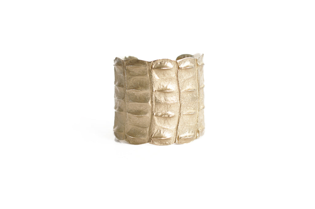 Brass Croc Cuff