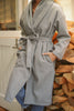 Tatum Melton Belted Coat | Grey Melange