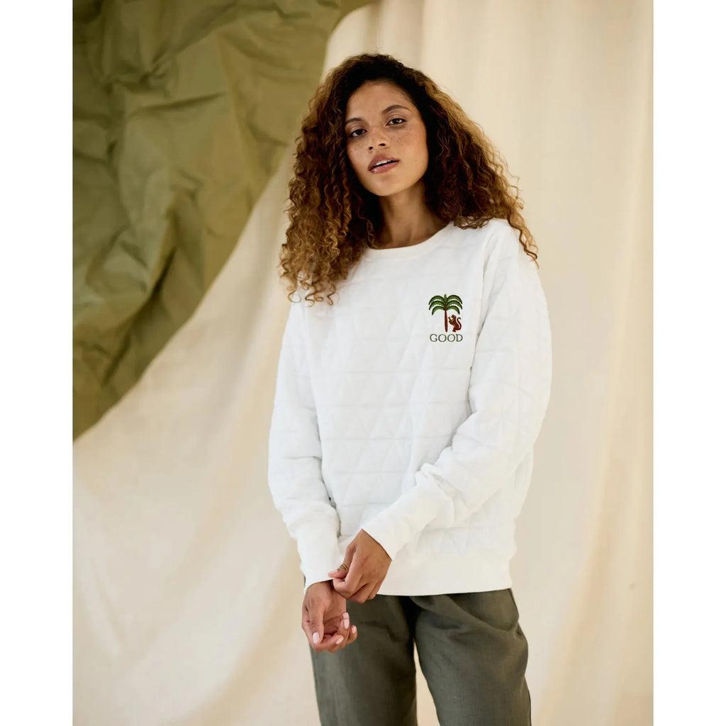 Trackie Top | Quilted Milk