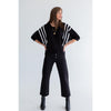 Ali Knit | Black Ivory Stripe