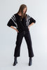Ali Knit | Black Ivory Stripe