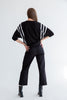 Ali Knit | Black Ivory Stripe