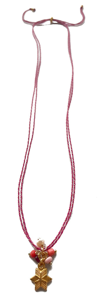 PINK THREAD WITH STAR AND CLUSTER