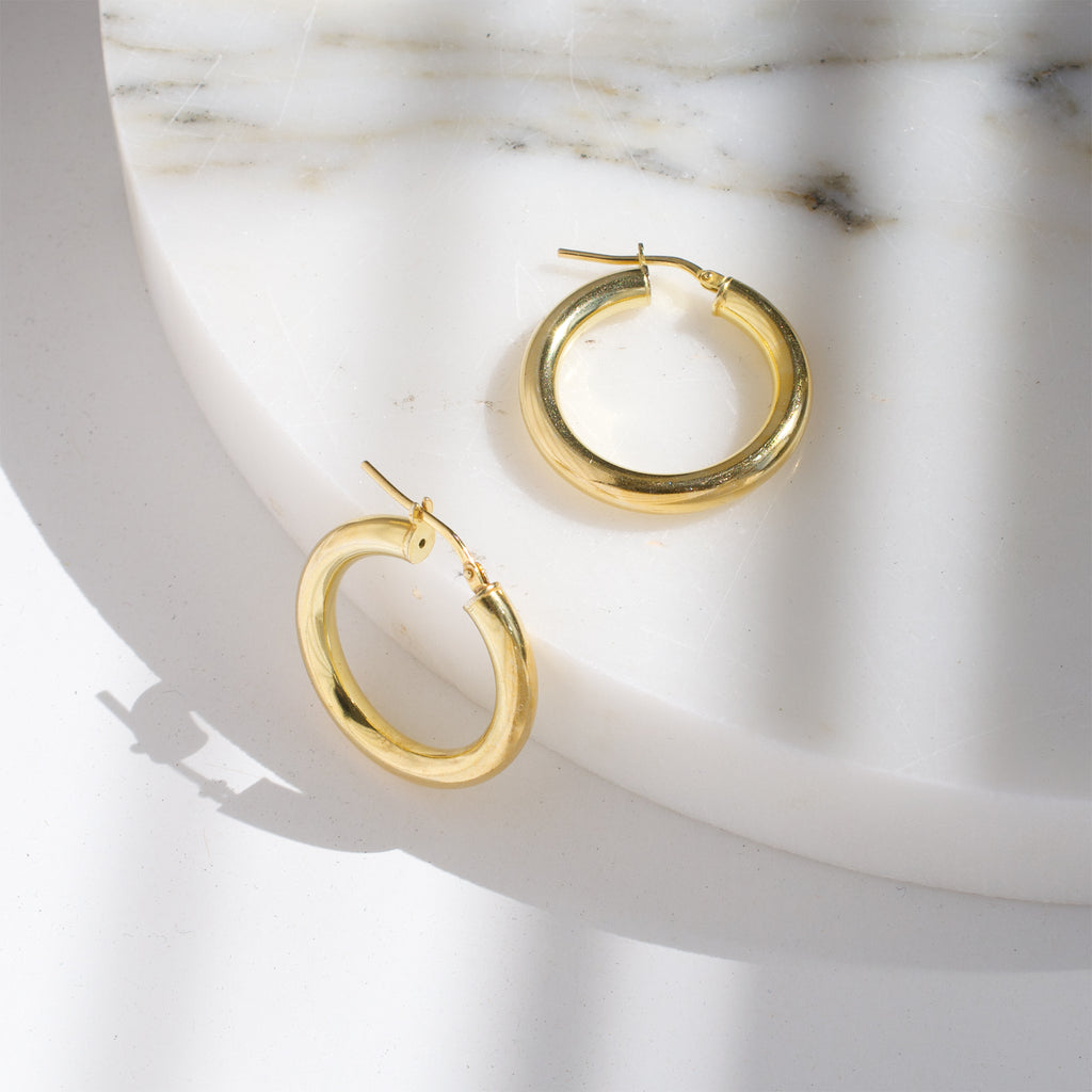 Large Gilt Hoop Earring