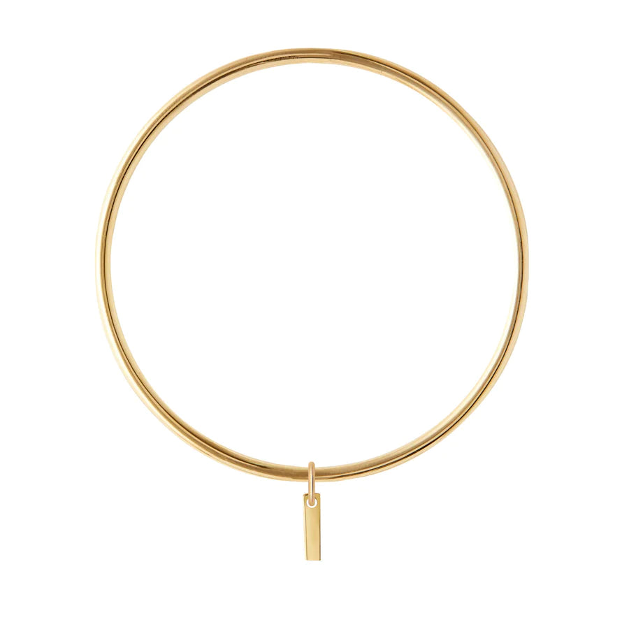 Bar Charm Bangle | Brass
