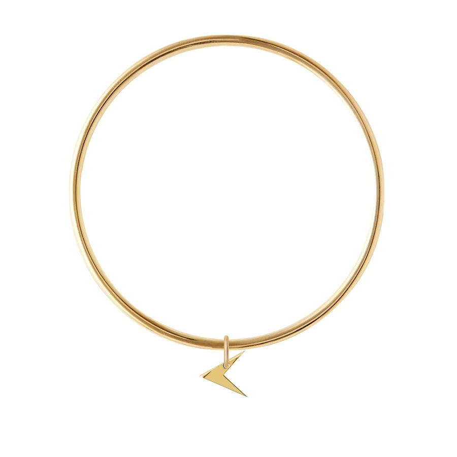 Arrow Charm Bangle | Brass