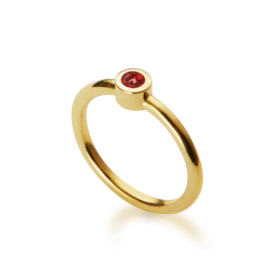 Gemstone Ring 5mm | Garnet