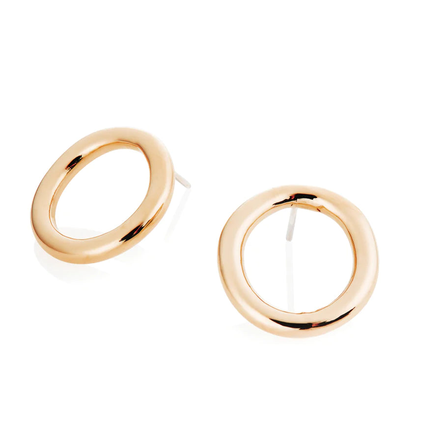 Donut Circle Stud| Bronze