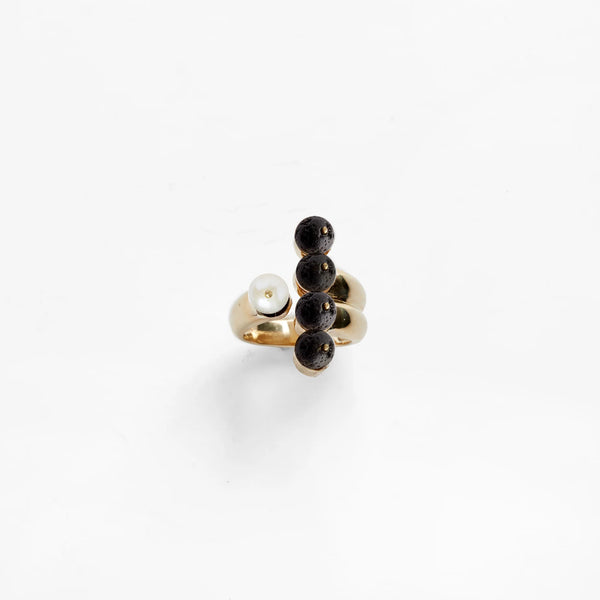 North Star Ring - Lava Black