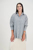 Sadie linen boyfriend shirt | navy
