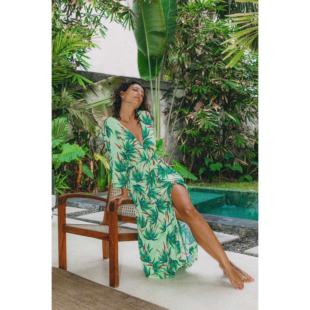 Giorgie slip dress | Green Aloe