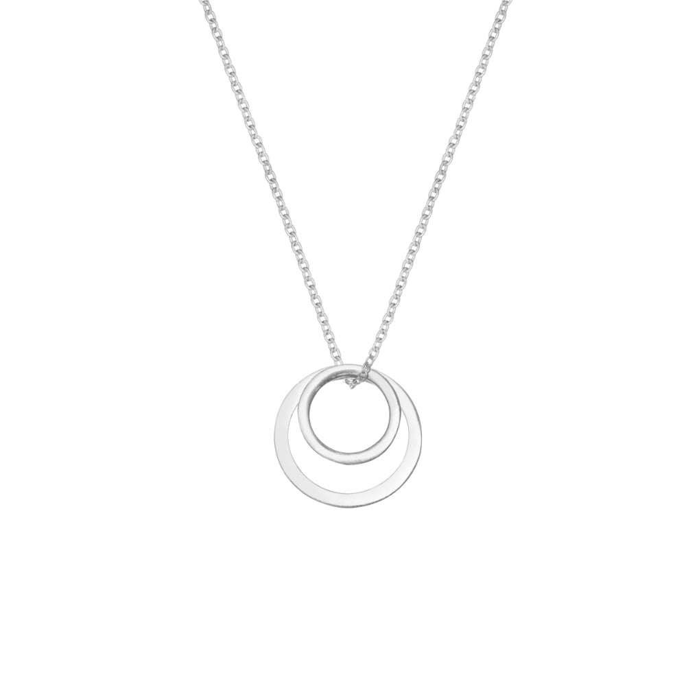Double Circle Necklace | Silver - Purr Clothing - ORA