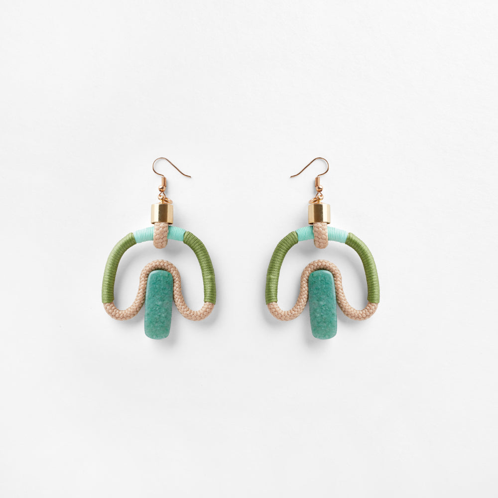 Aventurina Earrings | Beige Fern Mint - Purr Clothing - Pichulik