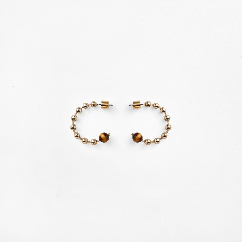 Mizpah Hoop Earrings | Tigers Eye