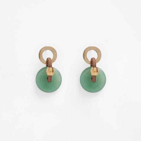 Raku Earrings | Aventurine Taupe - Purr Clothing - Pichulik