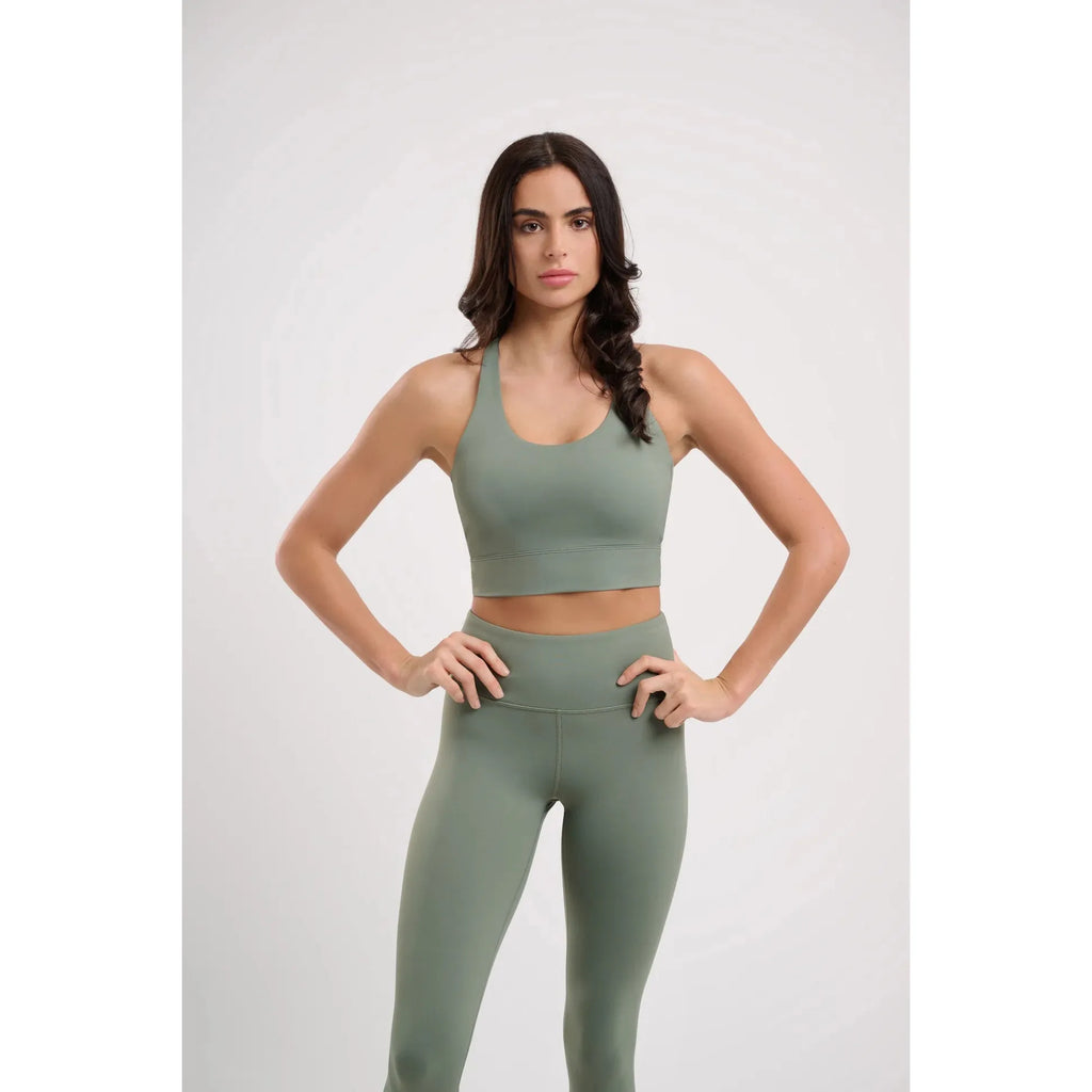 Laurel Cross Back Top | Olive Green