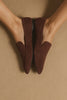 Pointed Moccasin | Black suede