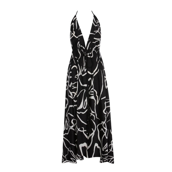 Ibiza dress | black & white swirl