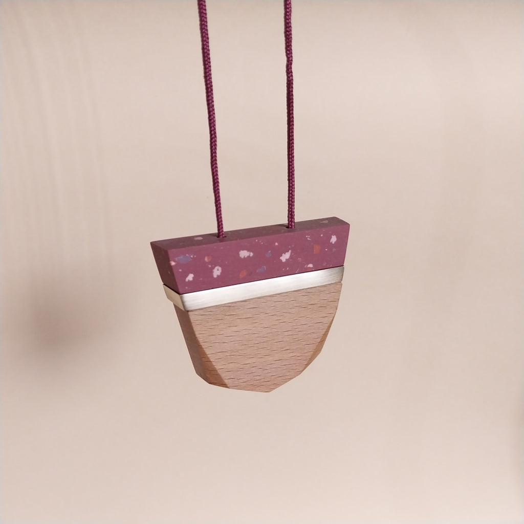 Facet Beech Wood Pendant