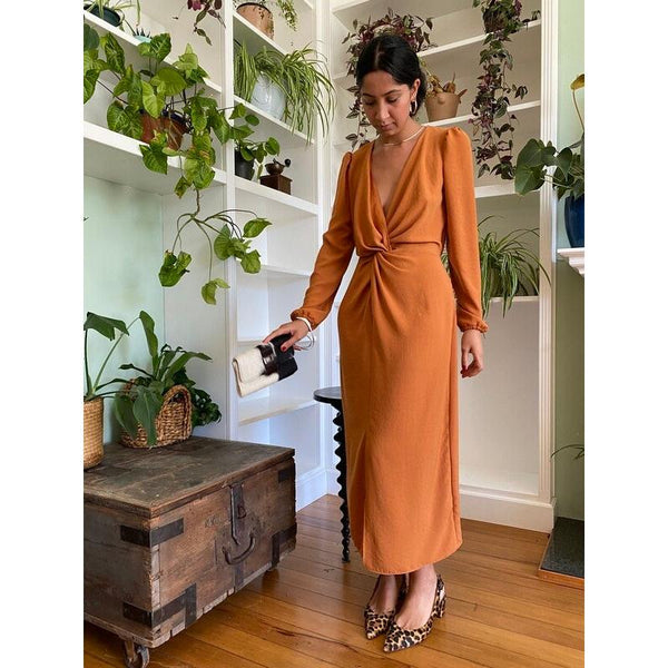 Knot dress long sleeve