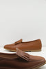 Fringed Loafer | Tan leather