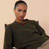 Inanna choker | beige red jasper.