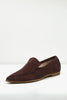 Pointed Moccasin | Black suede