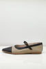 Mary Jane Pointed Pump | Two tone black