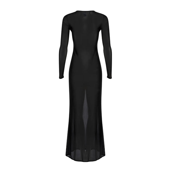 Long mesh Dress | Black - Purr Clothing - Beach Cult