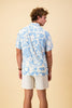 Short Sleeve Shirt Viscose | Floral Sky Blue