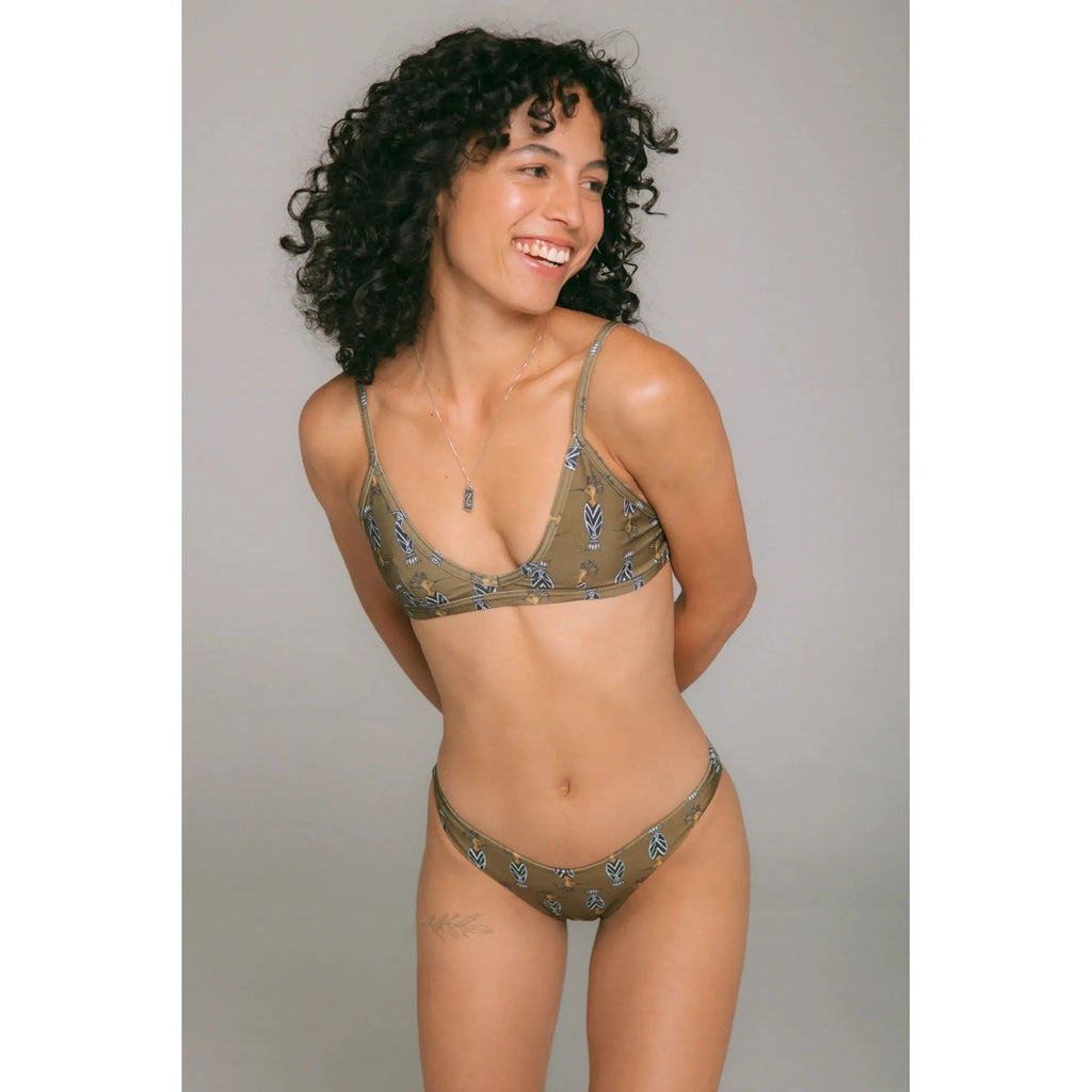 Bikini surf top  | choc  hoopoe