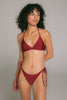 Bikini Top Cross-Over | Maroon