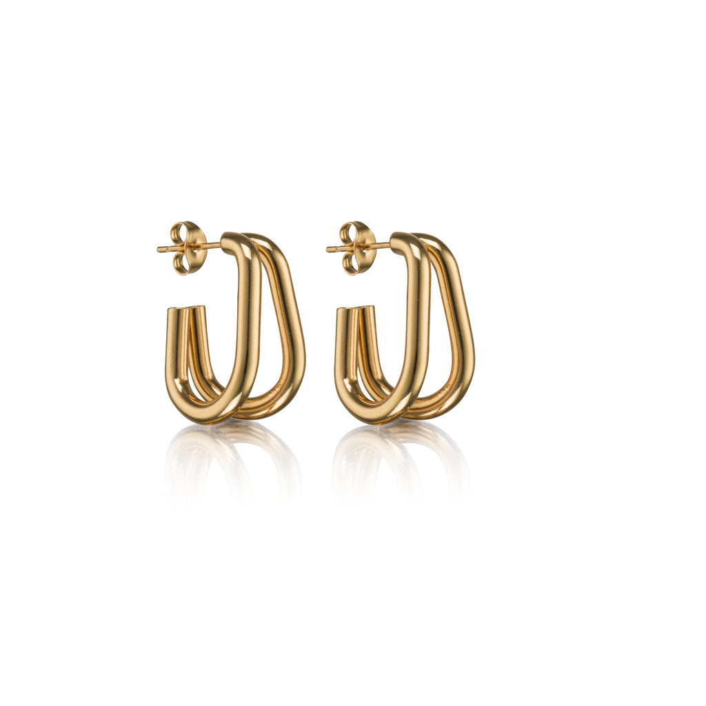 Double C Hoop Earring