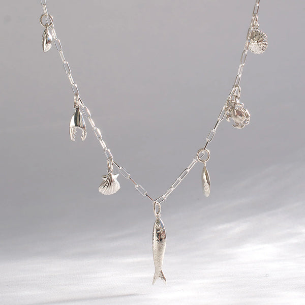 Silver Voyage Charm Necklace