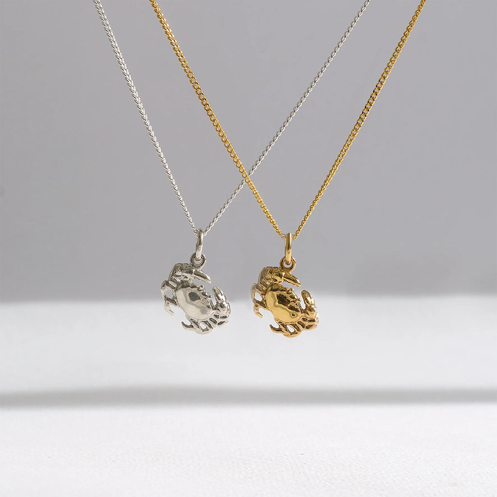 Silver crab pendant