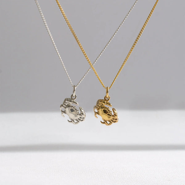 Silver crab pendant