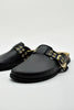 Studded Leather - Clog | Black