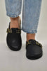 Studded Leather - Clog | Black