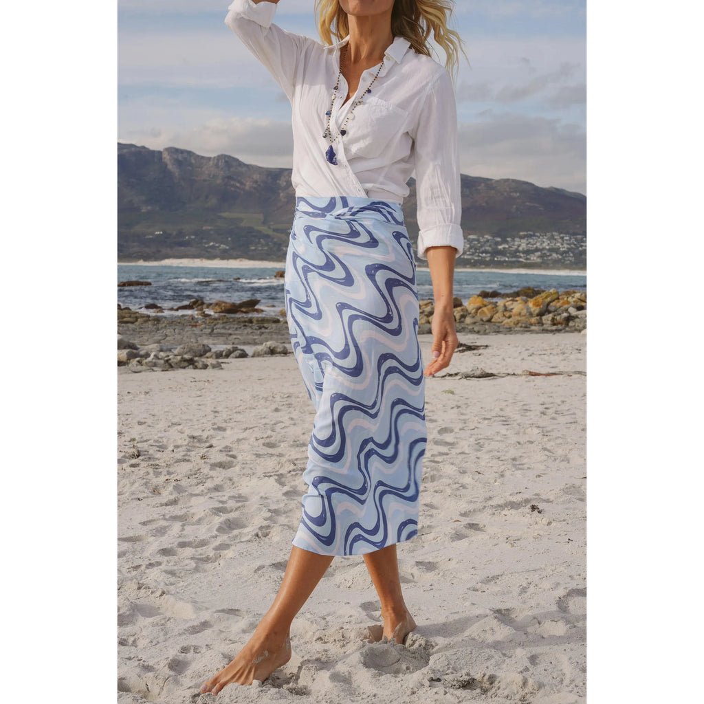 Liz Wrap skirt | ocean Wave
