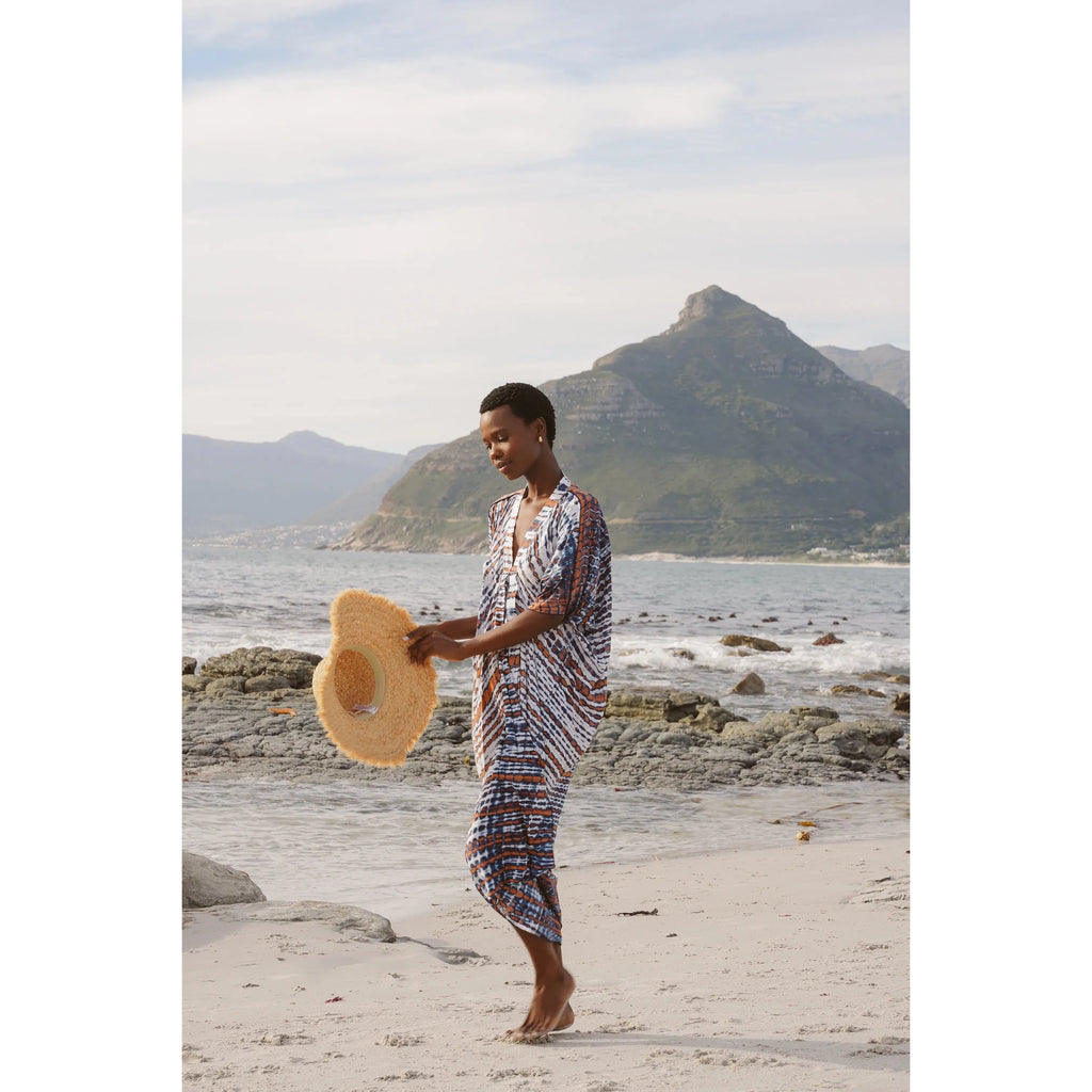 Amber  Kaftan | Nude Tie Dye