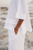 Bee cotton tiered top | white