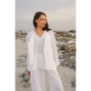 Sophia cotton relaxed Biker Jacket | white