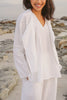 Sophia cotton relaxed Biker Jacket | white