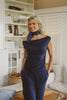 Charlie Viscose pull-on pants | Navy