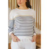 Zinnia Cotton Stripe Crew Knit