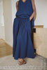 Lily Cotton Maxi skirt | Navy