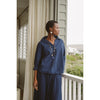 Kate Cotton 3/4 sleeve shirt | navy