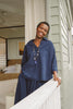 Kate Cotton 3/4 sleeve shirt | navy