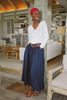 Lily Cotton Maxi skirt | Navy